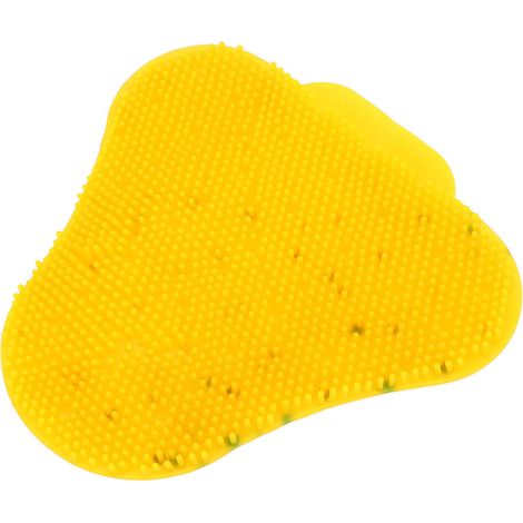 Dreieckige, spritzwassergeschützte und geruchshemmende Matte für Urinale, duftend und parfümiert, orange Farbe, für Herrentoiletten. (1/5)