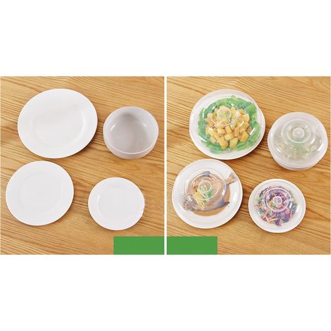 Couvercle transparent pour la conservation des aliments, résistant à la chaleur, aux éclaboussures et aux déversements, pour four à micro-ondes, petit format 14 cm.