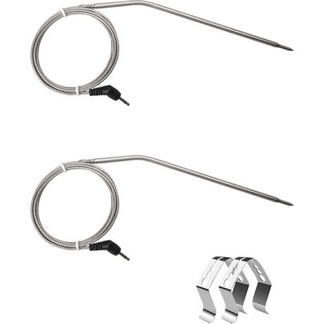 2er-Pack Ersatz-Temperaturfühler für Pit Boss Grills und Pelletsmoker. Thermometerfühler mit 3,5-mm-Stecker für Pit Boss Smoker-Zubehör.