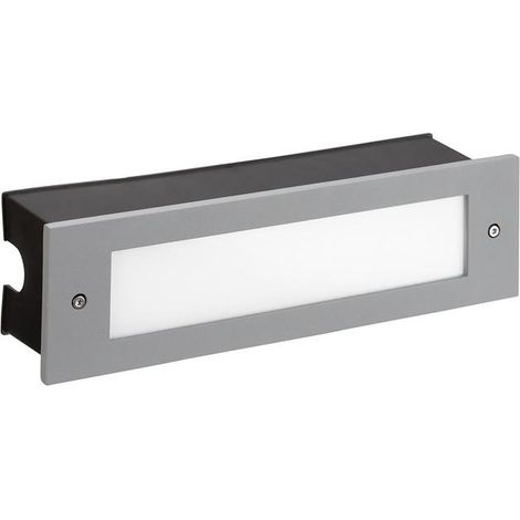 Micenas Led Pro Empotrable de pared de uso exterior para iluminar frontalmente en luz de led blanco neutro 4000K color gris (1/3)