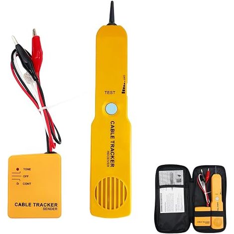 RJ11 Electric Cable Tracker Tester Detector Tone Generator Search Probe Multi-purpose Anti-Interference Volume Adjustment Continuity Test Localisa (1/5)