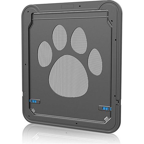 Chatière pour Chat,Chatière Chien Porte de Chat avec Serrure Chatières pour Petit Animaux Cat Mate Verrouillable en ABS Facile à Installer Noir (1/5)