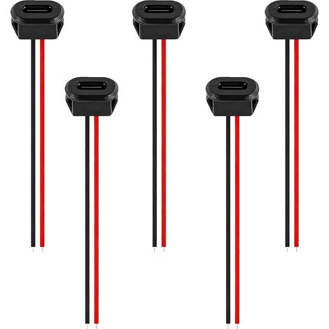 PCS 3A Type-C Fast Charging Plug, 2-Wire USB-C Plug with Loop, Charging Ports for Electric and Modified Cars (1/5)