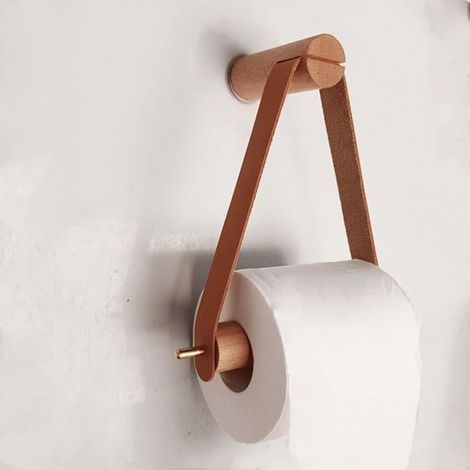 Porte-Rouleau Vintage En Bois Mural,Support Derouleur Porte Papier Toilette Pour Porte Rouleau De Papier Toilette (1/4)