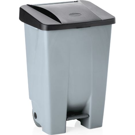 Poubelle à pédale en Polypropylène 80 L noir L 410 mm l 500 mm H 740 mm - Was Germany