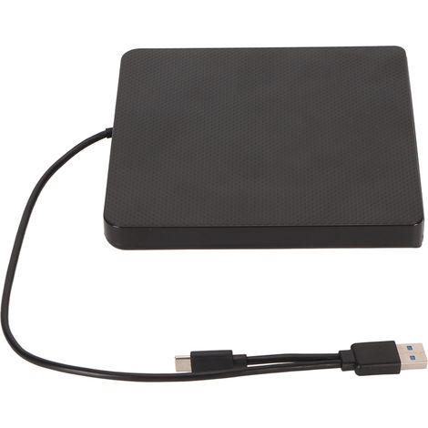 Lecteur CD DVD externe professionnel USB 3.0 USB-C graveur portable plug-and-play pour PC portable bureau Windows OS X (1/5)
