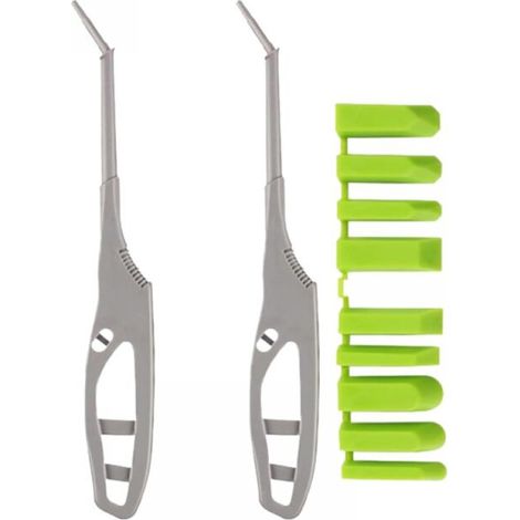 Ensemble de deux grattoirs en caoutchouc 9 en 1, grattoirs multi-usages en silicone pour éliminer la colle, le coulis et les résidus de verre, vert