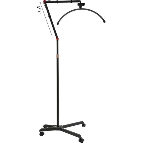 Lampe sur pied, Luminosité réglable, Télécommande, noir (1/2)