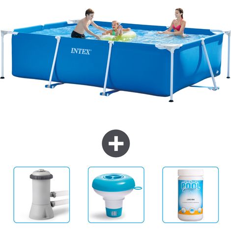Intex Piscine Tubulaire Rectangulaire - 300x200x75 cm - 4-pièces SCB77
