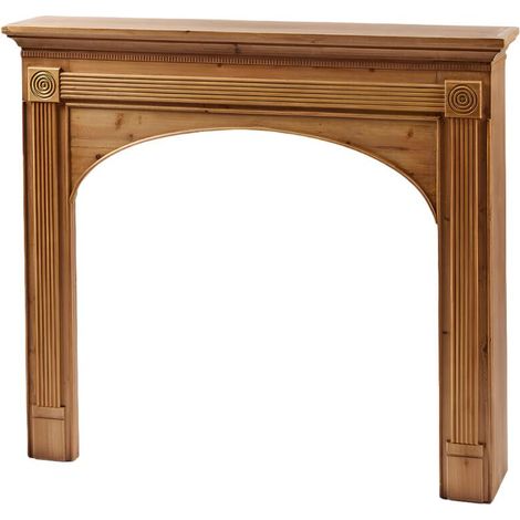 Cornice decorativa per cammino color marrone di h.102 cm (1/2)