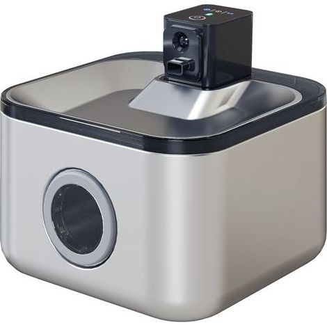 Fontaine à eau pour chat automatique en inox 4,2L, silencieuse, distributeur eau chat 3 filtre et chargeur USB, argent (1/5)
