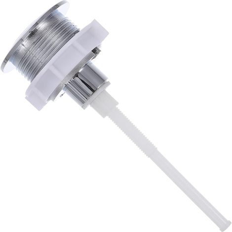 Bouton Poussoir de Toilette Wc Rond en Abs Argenté (1/5)