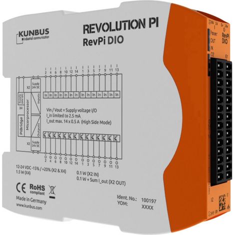 Revolution Pi by Kunbus RevPi DIO PR100197 SPS-Erweiterungsmodul 24 V (1/2)