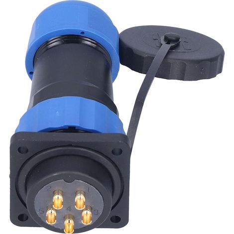 Wasserdichte quadratische 4-polige Stecker-/Buchsen-Verbindung für Luftfahrtanwendungen, AC 380 V, 25 A, SP285-Pin (1/5)