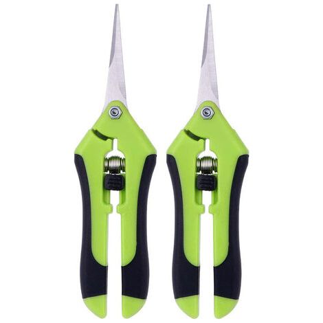 Lot de 2 Sécateur de Jardin Professionnel Ciseaux Jardinage de Haute Précision avec Lames en Acier Inoxydable (1/5)