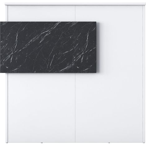 Bancon de réception avec tiroirs et étagères 110x40x110 cm Cador (1/5)