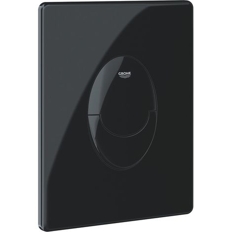 Commande de chasse d'eau Skate Air 38505 Démarrage/Arrêt/2-débits descendante brillant noir (1/5)