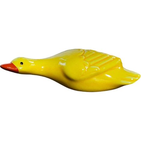 Statue de canard pour jardin, figurine de canard en résine, adorable mini ornement de bureau, sculpture animale pour jardin, bureau, balcon, chambre ou bureau.-Yellow Lying (1/5)