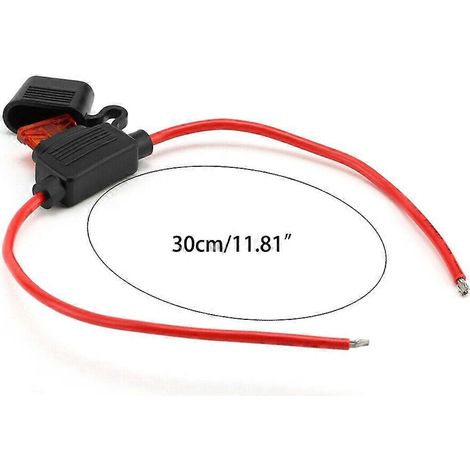 Porte-fusible pour voiture et moto, adaptateur de faisceau de câbles rouge, fusible à lame standard - 5 pièces (1/4)