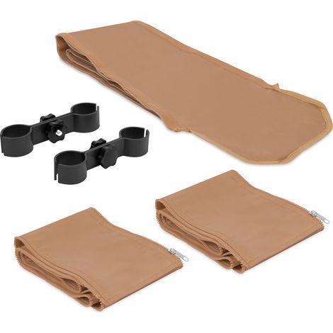 VONROC Kit de connexion tente 3x4,5 m beige avec gouttière 4,5 m et connecteurs PT814AA (1/3)