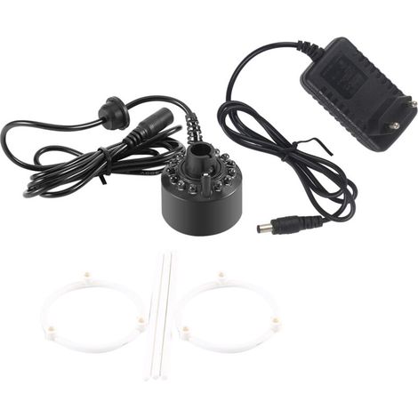 1Pc 12LED brumisateur coloré pour étang de fontaine d'eau avec adaptateur secteur 110-240V prise américaine (1/5)