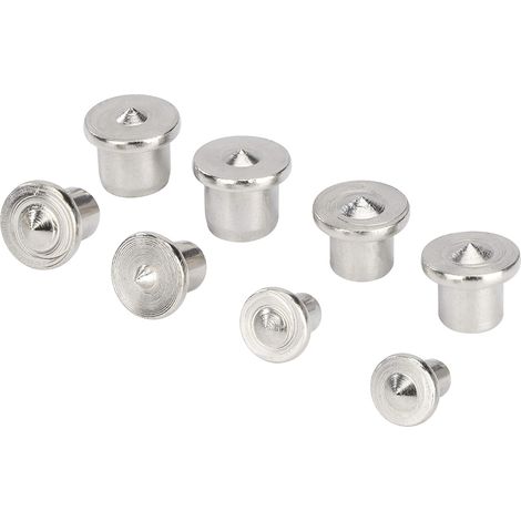 Punta di centraggio, strumento di centraggio per tasselli, tasselli di allineamento per legno, 6/8/10/12 mm per foratura, installazioni, mobili, acciaio al carbonio massiccio color argento, 8 pezzi (1/5)