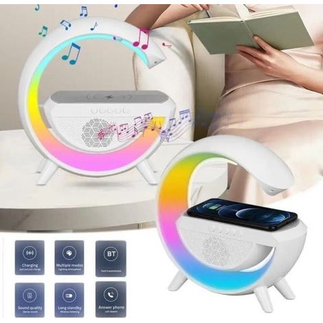 Lampada LED RGB con ricarica wirelless bluetooth Speaker Ricaricabile radio fm