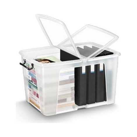 Scatola portaoggetti cep smartbox 65 litri impilabile doppio coperchio