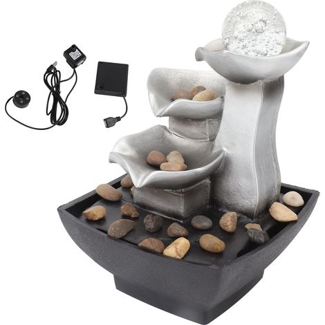 Fontaine de Bureau 5V avec Cascade d'Eau pour Décoration de Table et Jardin Zen (1/5)