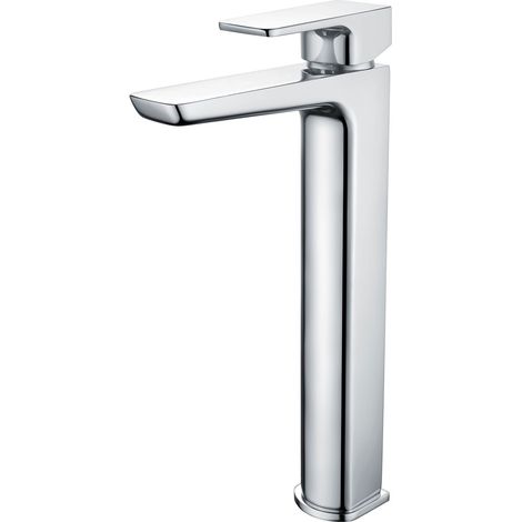 Signature Glide Chrome Tall High Rise Mono Basin Mixer Tap (1/2)