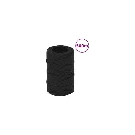 Corde de bateau, noire, 2 mm, 500 m, polypropylène - Crezuo (1/4)