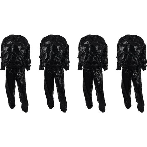 4X Heavy Duty Fitness Weight Loss Sweat Sauna Suit Exercice Gym Anti-Rip Noir XL (1/5)