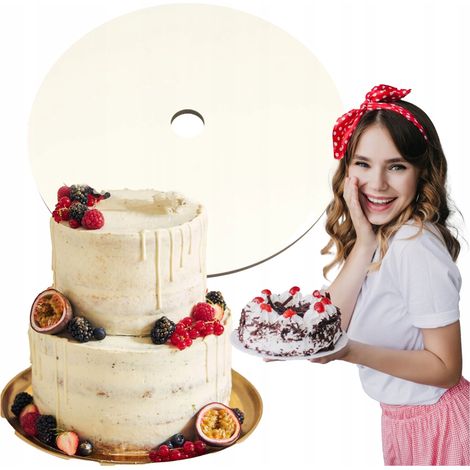 Base de repostería para colocar debajo de un pastel de capas con un agujero de 18 cm. 1 unidad. (1/5)