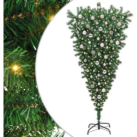 Upside-down Artificial Pre-lit Christmas Tree with Ball Set vidaXL (1/5)