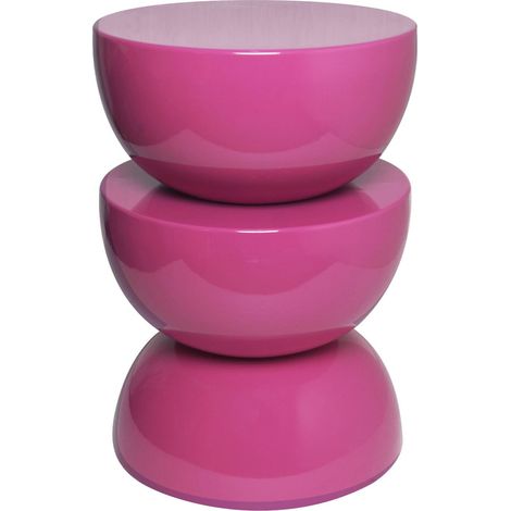 sweeek - Beistelltisch, Beistelltisch, Nachttisch aus Metall mit Glanzeffekt Ø32 x H 46,5 cm