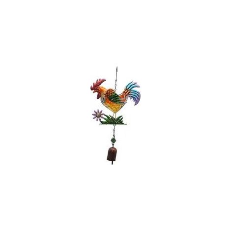 Carillon décoratif suspendu en verre en forme de coq, clochette décorative-Crezuo (1/5)