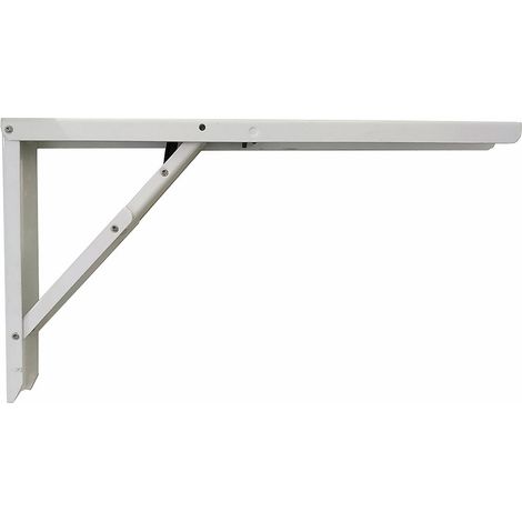 Abat-Tavolo Bianco Pieghevole In Acciaio Quadrato 30x52cm