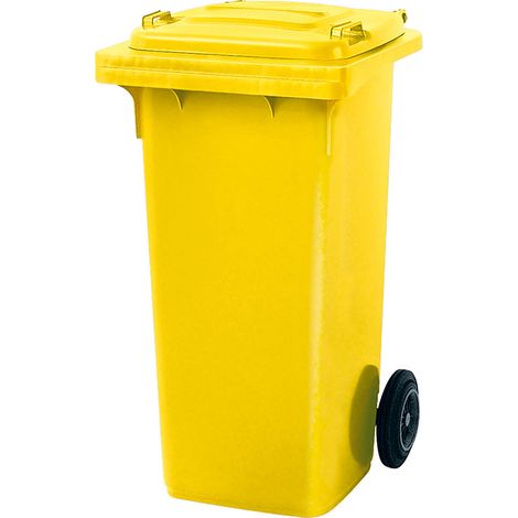 BRB Müllbehälter, Inhalt 120 Liter, BxTxH 480x550x930 mm, Niederdruck-Polyethylen (PE-HD) (gelb)