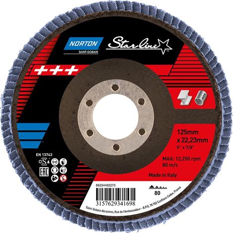 Fächerscheibe Starline 125 mm P80 (1/2)