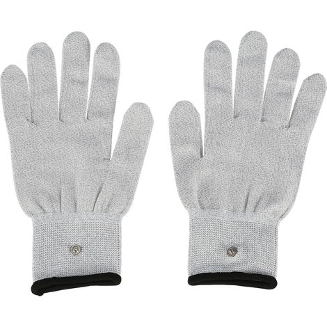 Paire de gants électrodes conductrices pour électrostimulateur, fils de connexion, électrothérapie, taille S (1/2)
