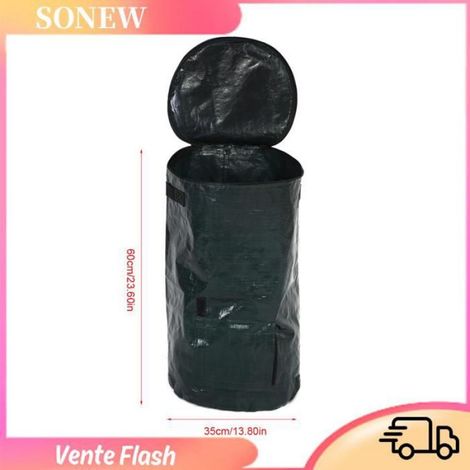 Sonew Sac de compost 2 Sacs De Compost Organique PE Écologique Pour Cuisine Jardin jardin (1/5)
