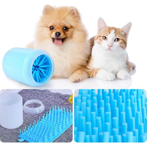 Dog Paw Cleaner,Portable Dog Paw Scrubber,Pet Paw Cleaner,Silicone Pet Cleaning Brush Cup with Towel for Dogs,Cats(11.28.26.3cm) (1/3)
