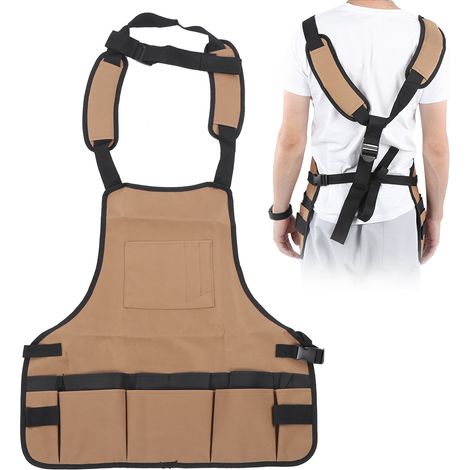 Tablier de barbecue imperméable pour extérieur, travail du bois, jardinage, pâtisserie, avec poches (1/5)