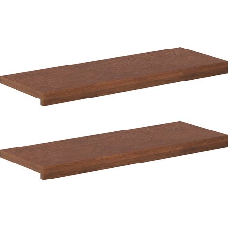 Nez de marche 2 pièces 80 x 30 x 2 cm Marron foncé
