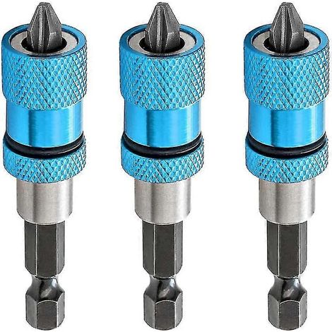 Porte-embouts de tournevis magnétique à profondeur réglable pour visseuse hexagonale, outil de vissage (4 pièces) -JA (1/5)