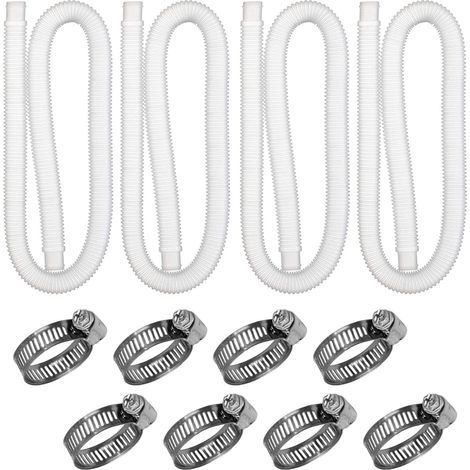Ensemble de 2 tuyaux de piscine de 1,25 pouce de diamètre et 59 pouces de long, accessoire pour pompe de piscine, tuyau de rechange pour pompe de filtration de piscine hors sol utilisant un tuyau de 1 (1/5)