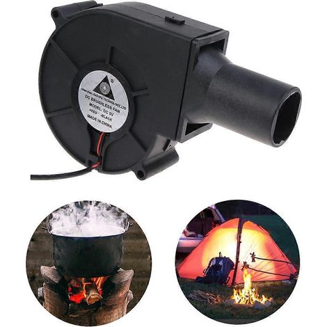 Ventilateur de camping extérieur 5 V CC 2 A pour barbecue et grillades, dimensions 97 x 97 x 33 mm, 3 600 tr/min (1/4)
