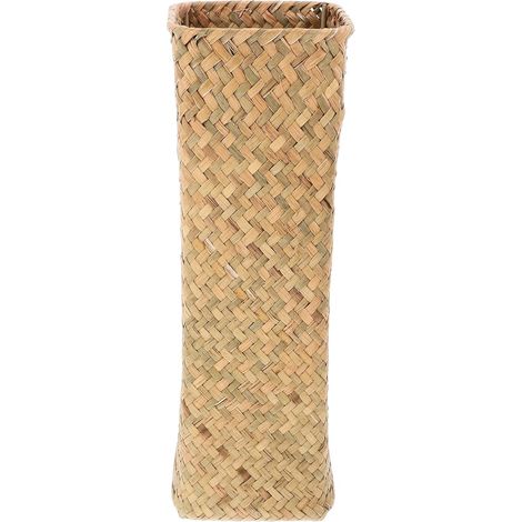 Vase à Fleurs Séchées en Paille Tressée Beige, Décoration D'intérieur Créative et Simple, Vase Art Décoratif pour Chambre ou Bureau (1/5)
