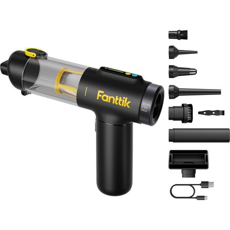 Mix Aspirateur de Voiture sans Fil, aspirateur à Main 4 en 1, écran LED Intelligent, Puissance d'aspiration 16 kPa, Mini aspirateur sans Fil pour Voiture et Bureau (1/5)