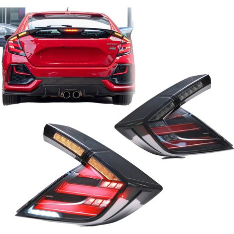Fanali posteriori a LED, tensione 12V, potenza 35W, 3400 lumen, indicatori di direzione sequenziali, compatibili con la Type-R compact 2016-2021 (1/5)